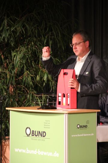 Rald Stolz, Hauptgeschäftsführer des BUND Landesverbands sprach in lobenden Tönen vom BUND Konstanz